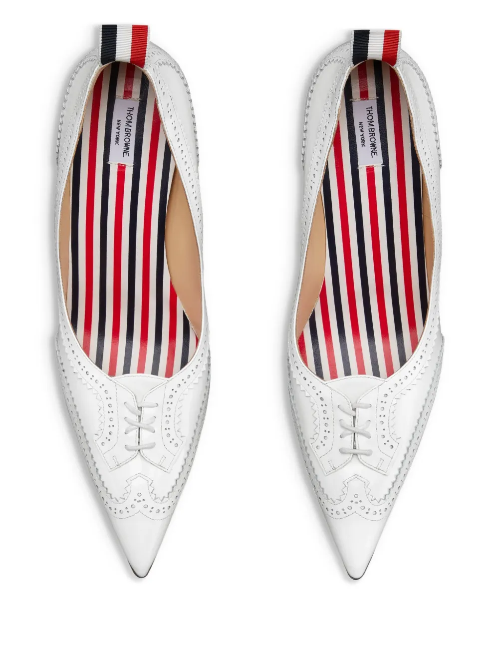 Thom Browne leather pumps White