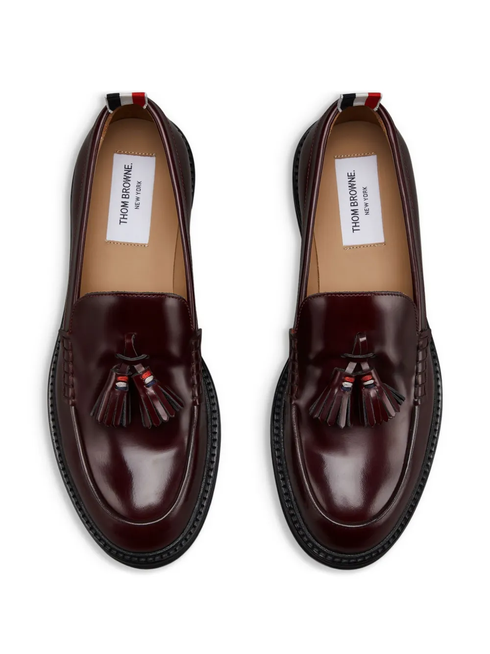 Thom Browne Rwb Tassel-detailed Loafers