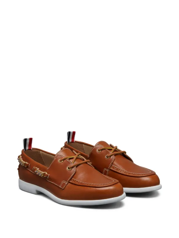 【美品】THOM BROWNEレースアップシューズ Thom Browne チェーントリム レースアップシューズ | ブラウン