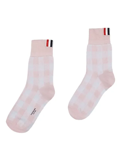Thom Browne check-jacquard socks