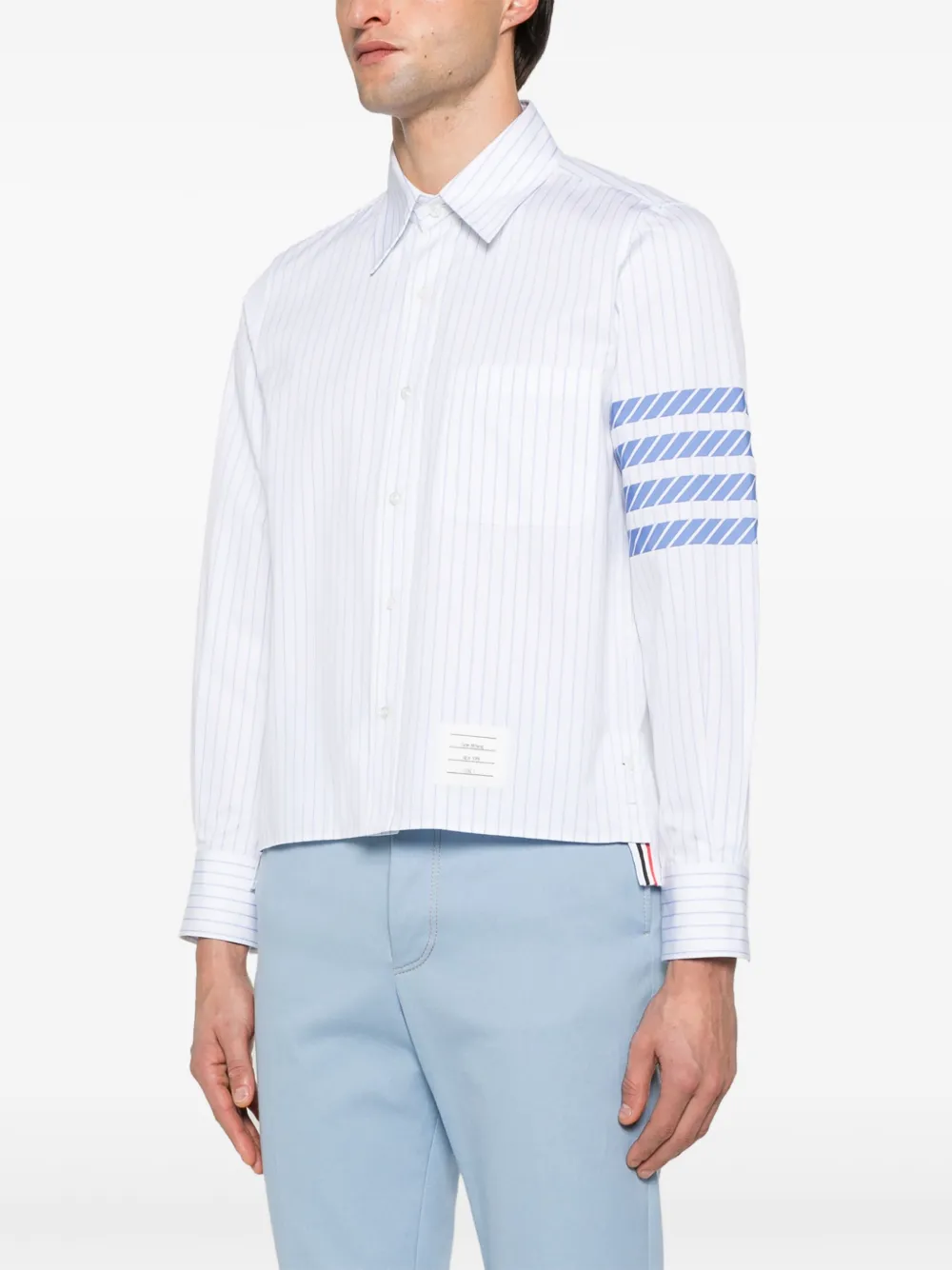 Thom Browne Gestreept overhemd Wit