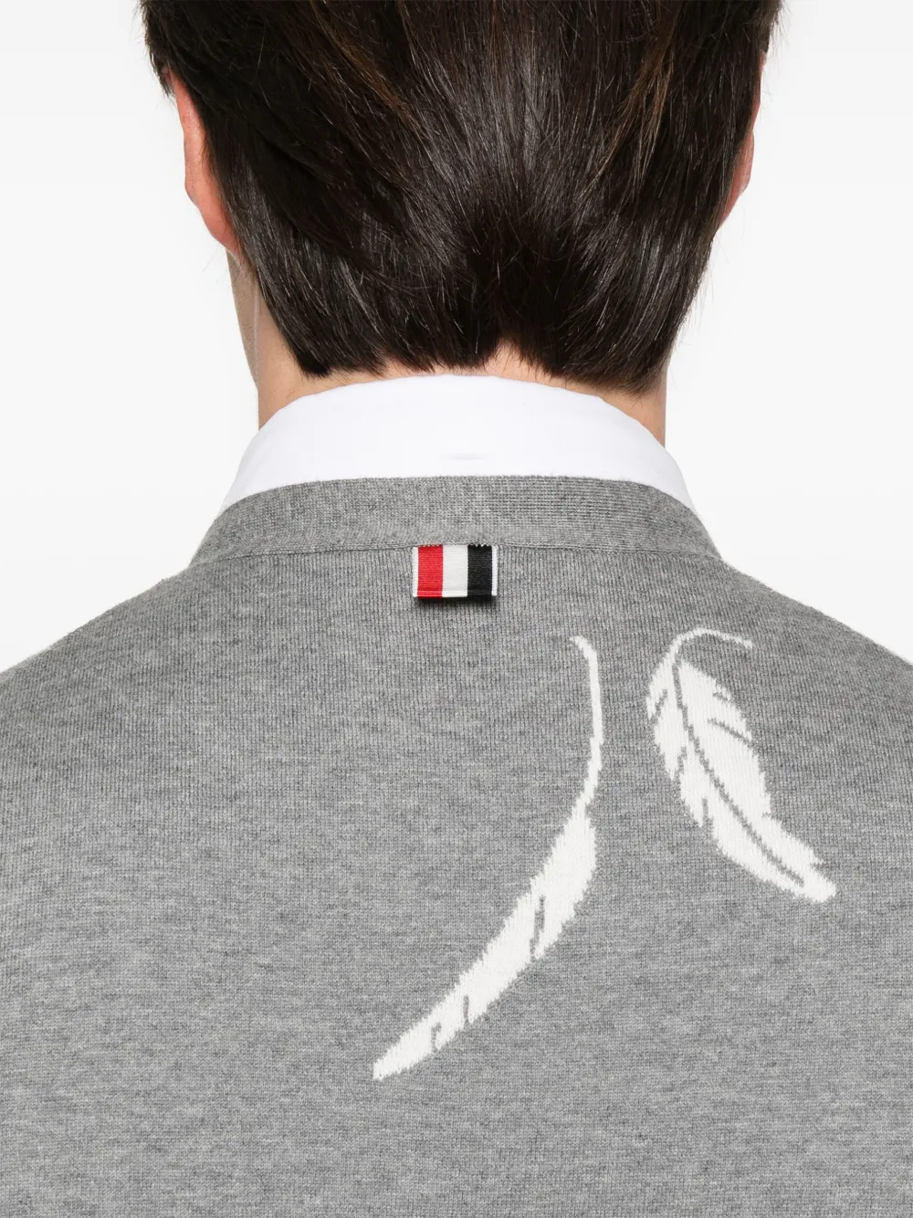 Thom Browne Vest met 4 strepen Grijs