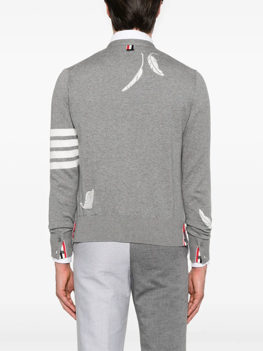 Thom Browne Vest met 4 strepen Grijs