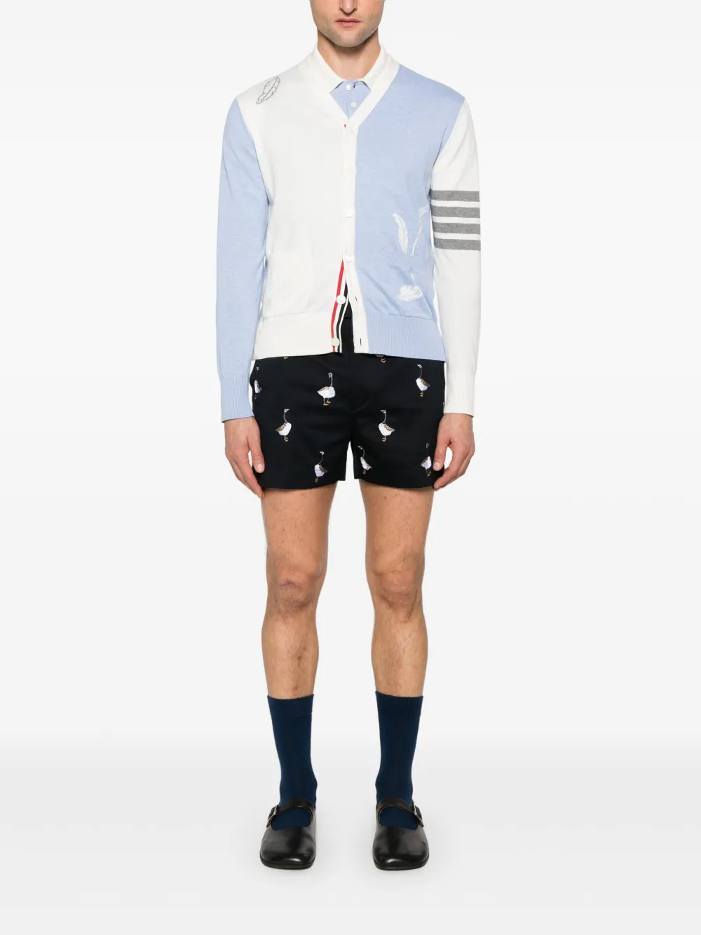 Thom Browne feather-intarsia cotton cardigan | Cardigans | Image 2