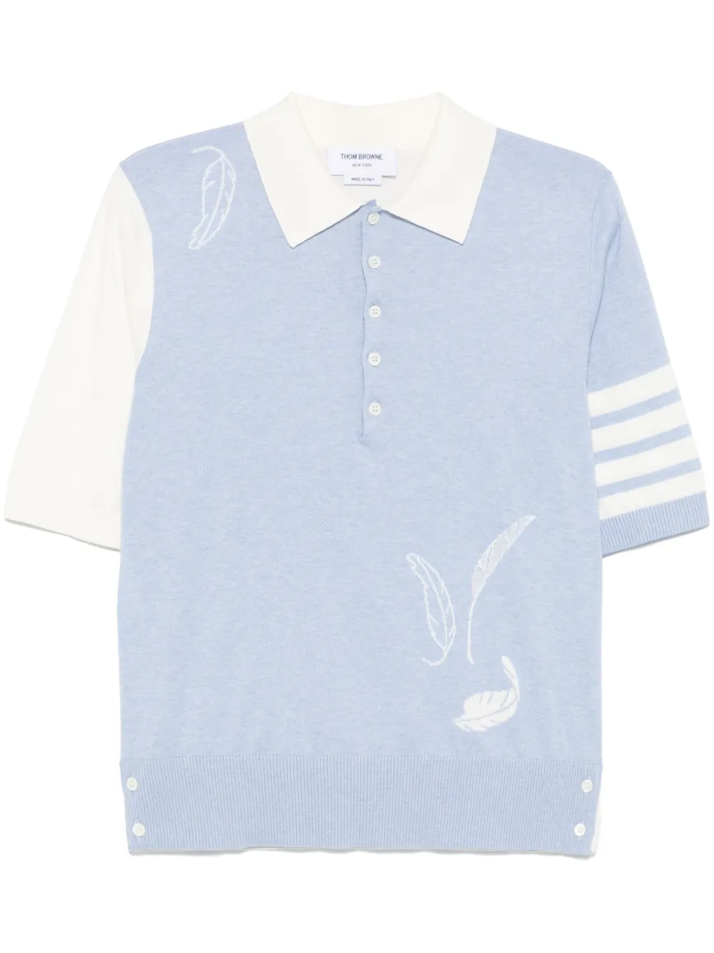 Thom Browne playera tipo polo con motivo 4-Bar | azul | Image 1