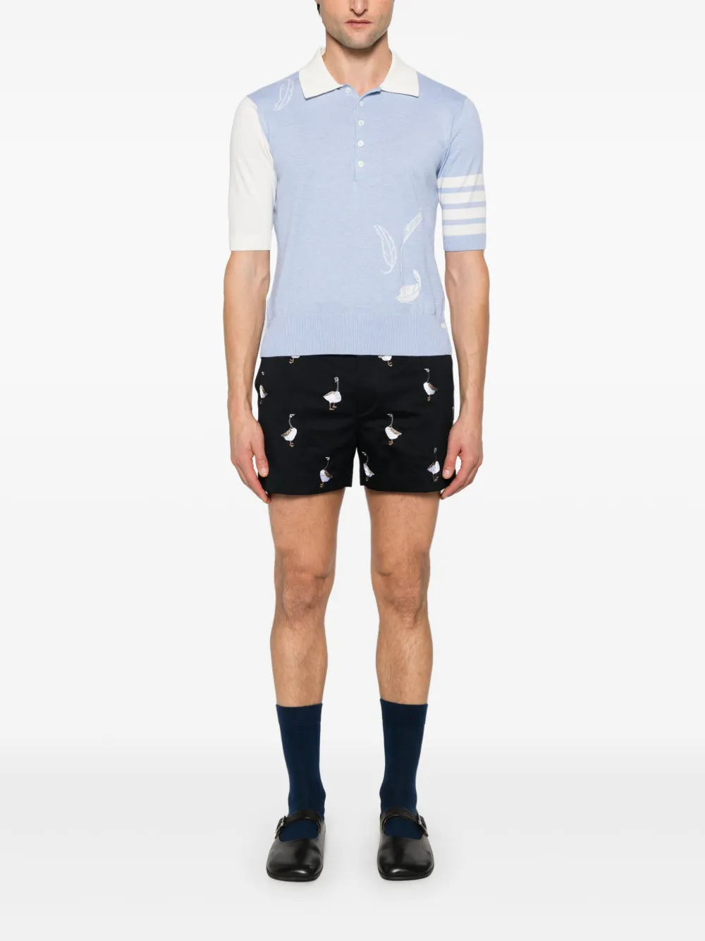 Thom Browne Katoenen poloshirt - Blauw