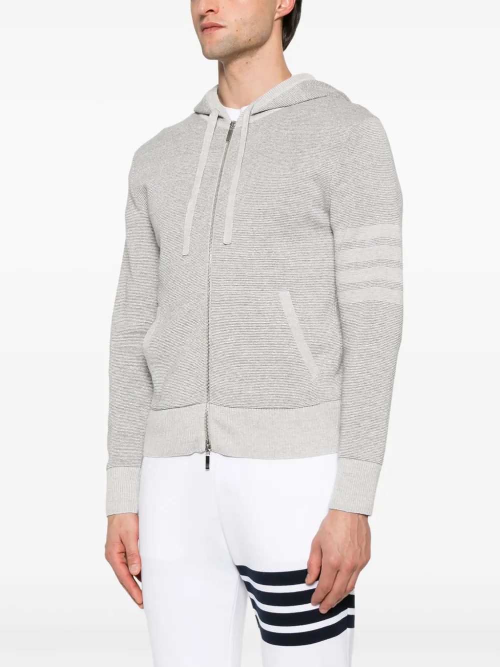 Thom Browne 4-bar Stripe Zip-up Hoodie