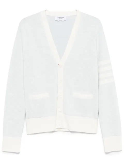 Thom Browne 4-Bar stripe V-neck cardigan