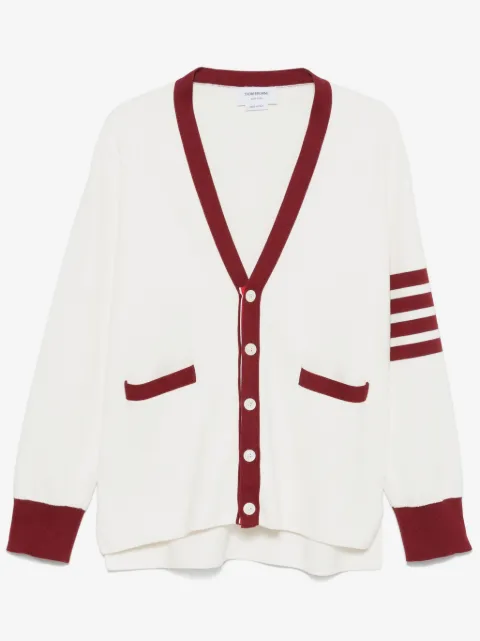 Thom Browne 4-Bar stripe cotton cardigan
