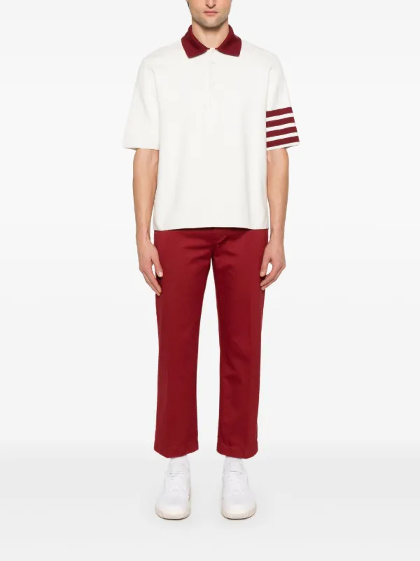 ★THOM BROWNE★バー ラグビー ストライプ ポロ Thom Browne 4-bar Striped Polo Shirt | Neutrals | FARFETCH