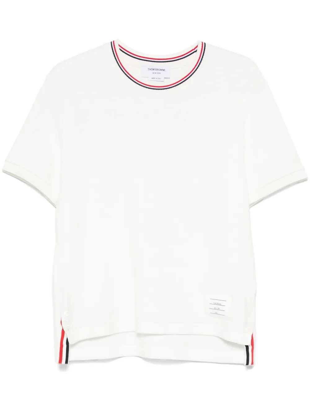 Thom Browne playera con detalle de rayas RWB | neutro | Image 1