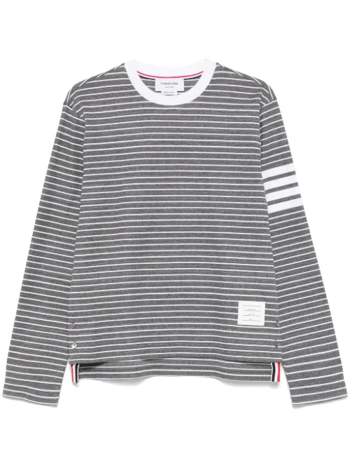 T-shirt à détail 4 bandes signature - Thom Browne - Modalova