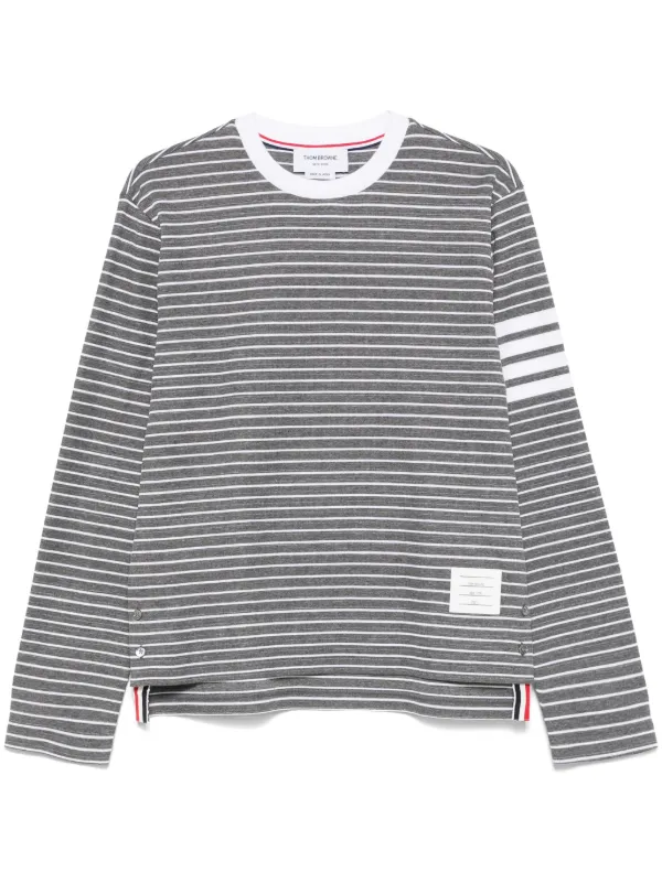 Thom Browne 4Bar 長袖Tシャツ グレー Thom Browne 4BAR ロングTシャツ