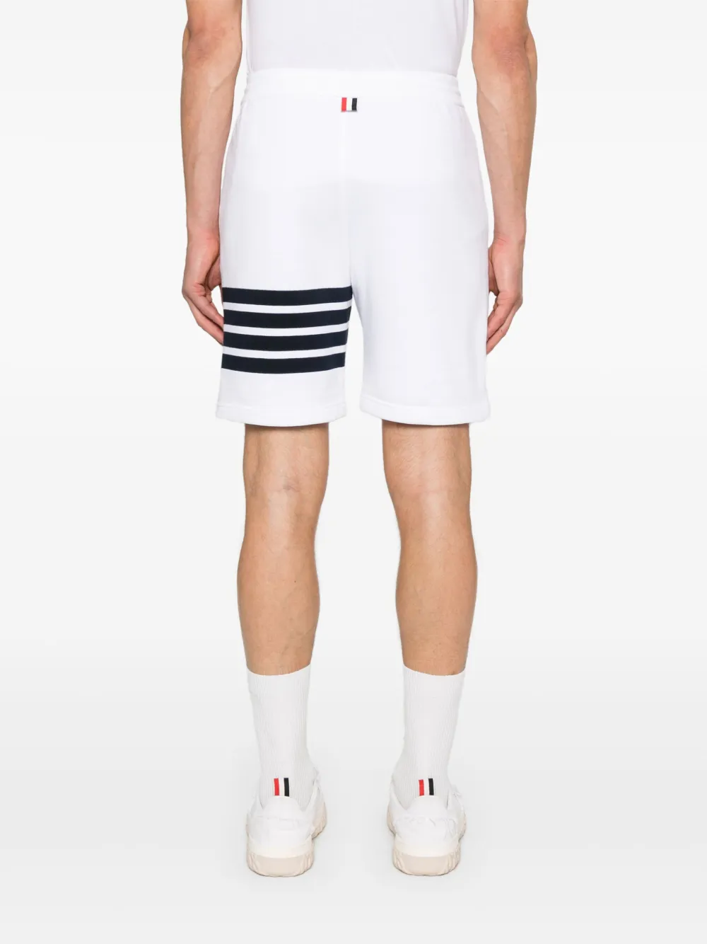 Thom Browne Trainingsshorts met vier strepen Wit