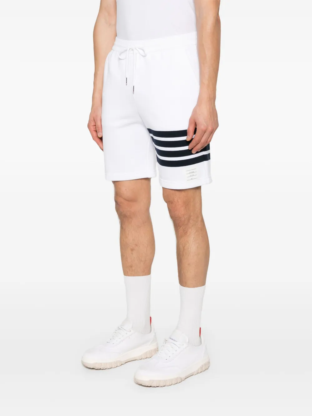 Thom Browne Trainingsshorts met vier strepen Wit