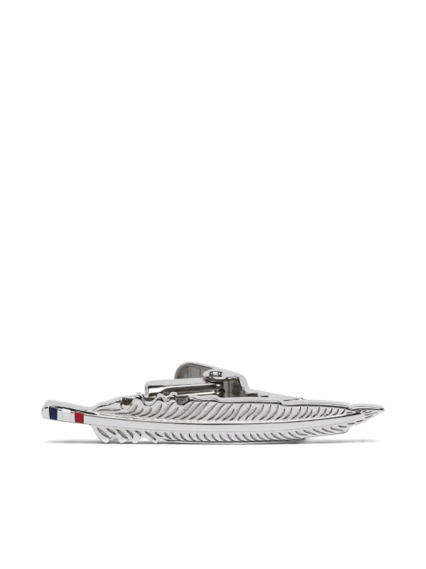 Thom Browne フェザーモチーフ ブローチ | シルバートーン | FARFETCH JP
