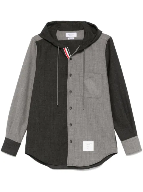 Thom Browne camisa con capucha y rayas RWB