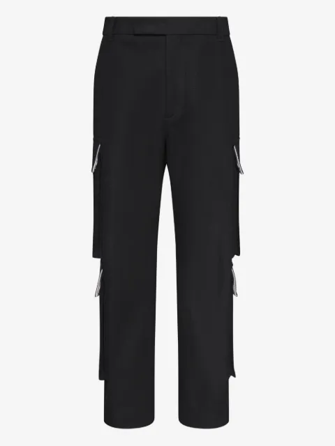 Thom Browne cargo zip-detail straight-leg trousers
