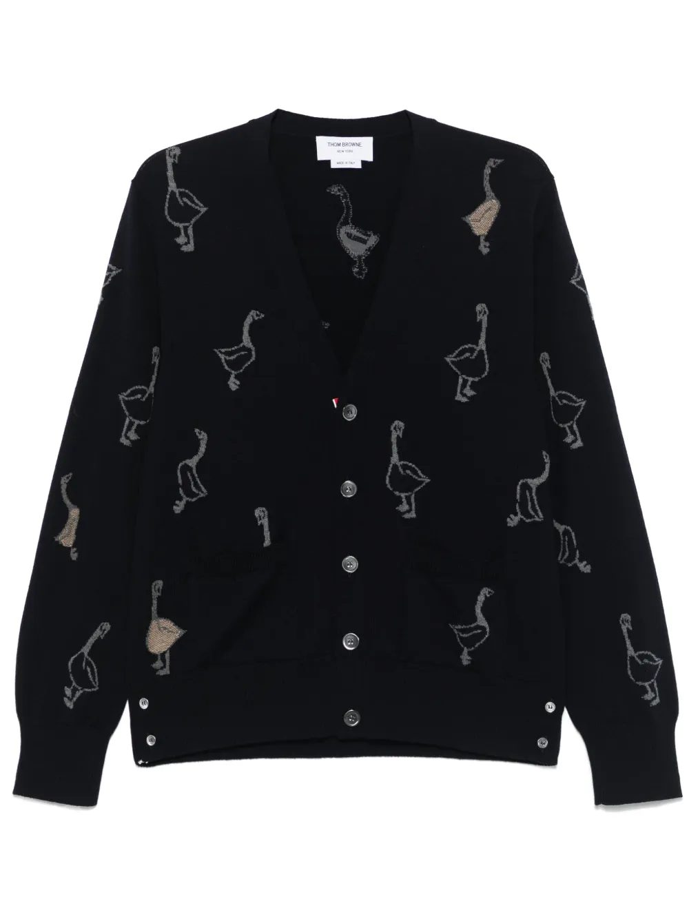 Thom Browne Intarsia vest van scheerwol Blauw