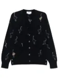 Thom Browne intarsia-knit virgin wool cardigan - Blue