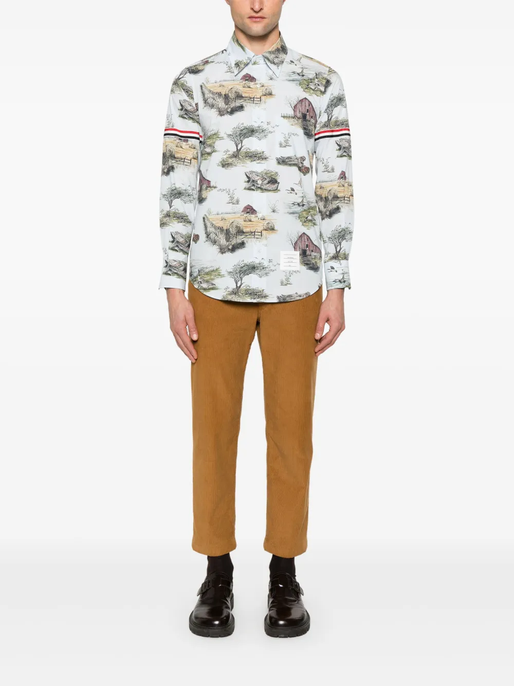 Thom Browne Overhemd met grafische print - Blauw