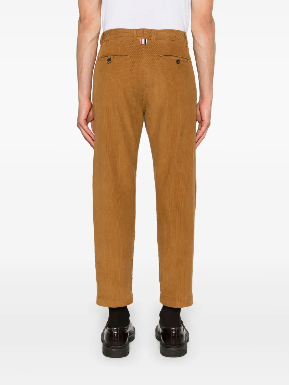 Thom Browne Ribfluwelen chino Bruin