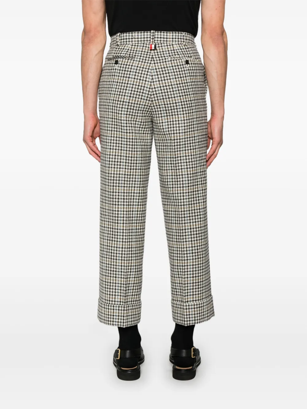 Thom Browne Tweed broek met gunclub ruit Beige