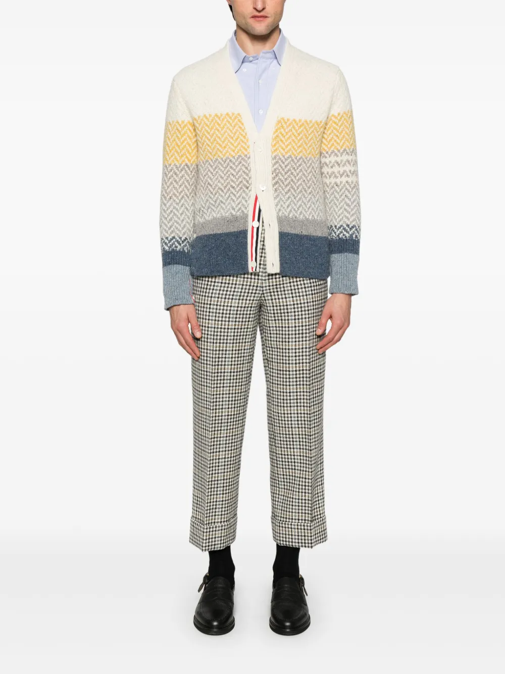 Thom Browne cardigan rayé à col v | Cardigans | Image 2