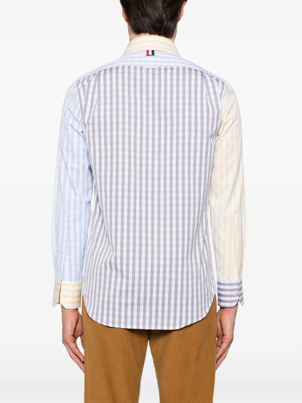 Thom Browne Popeline overhemd met gingham ruit Blauw