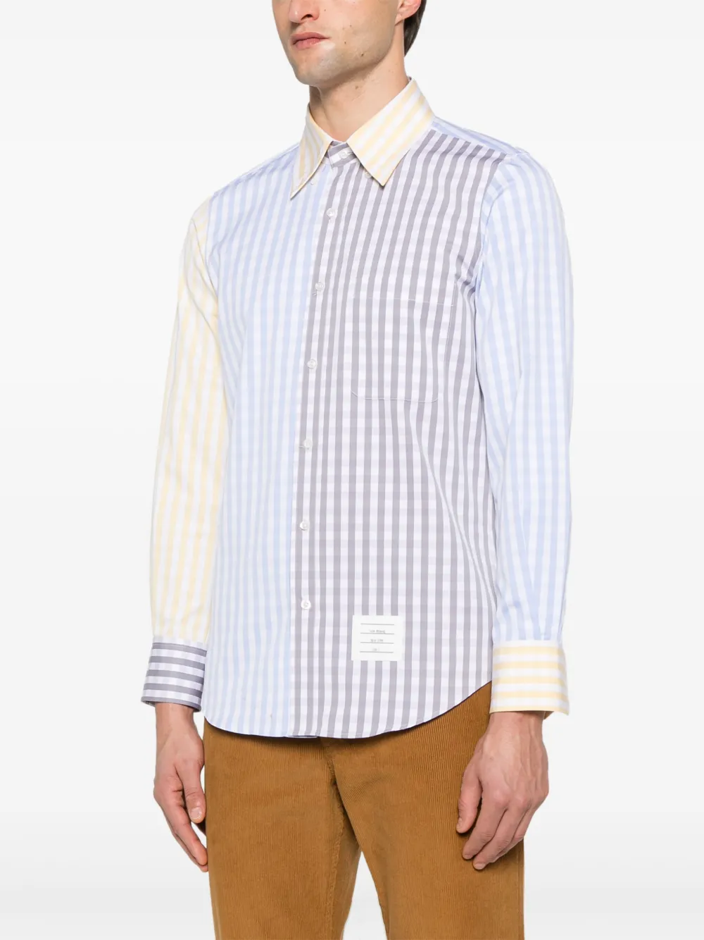 Thom Browne Popeline overhemd met gingham ruit Blauw