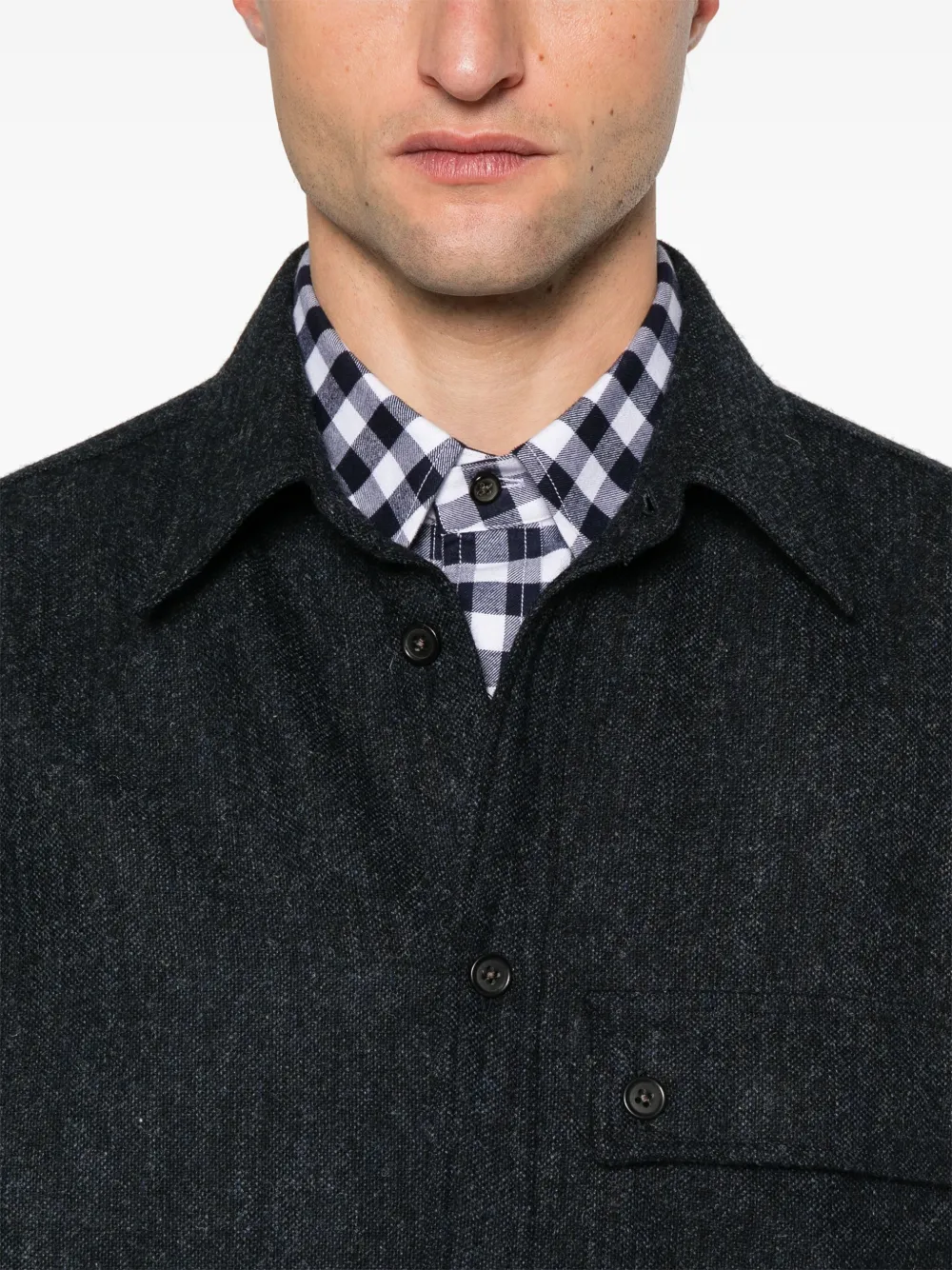 Thom Browne Tweed overhemd Blauw
