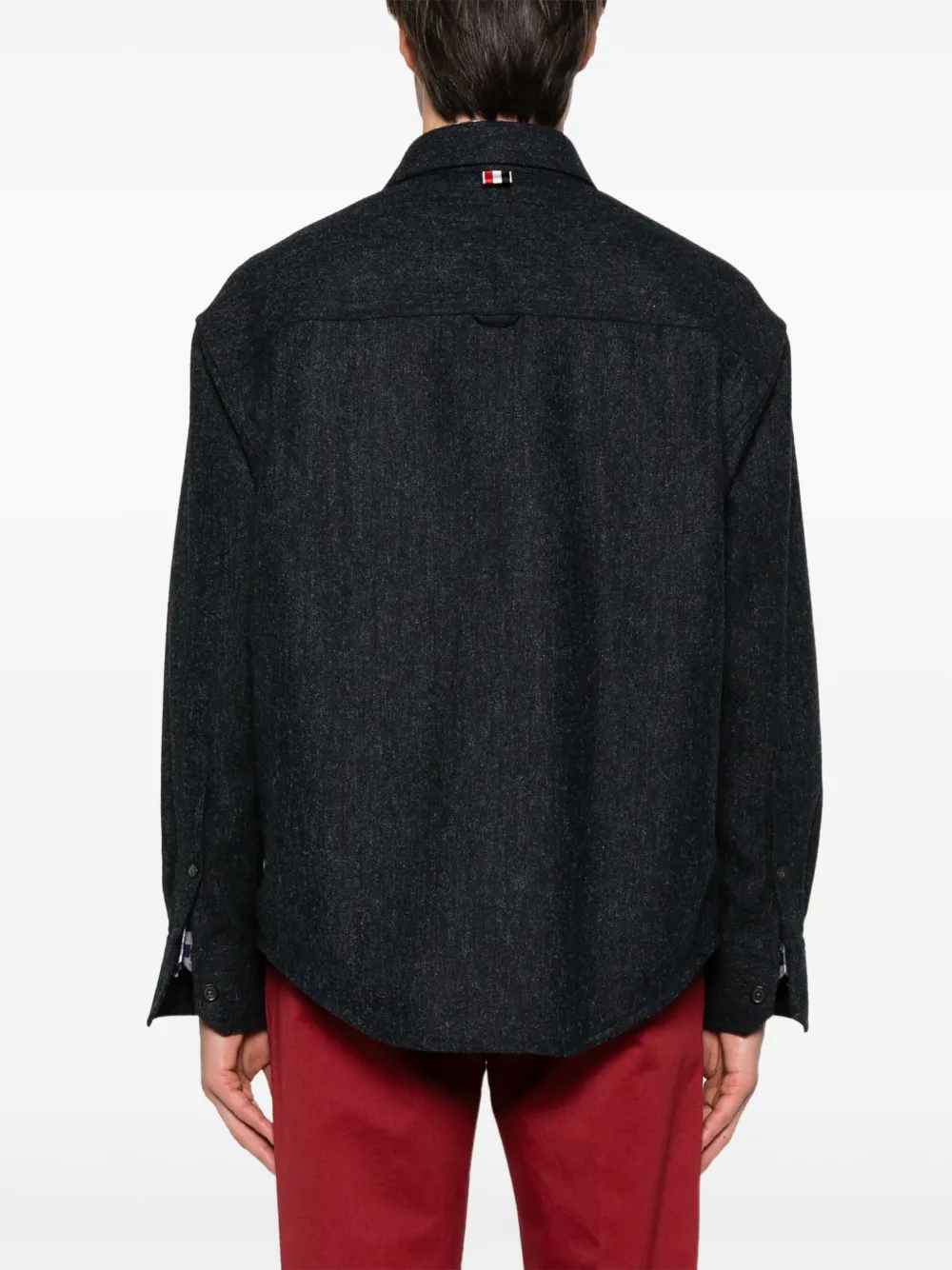 Thom Browne Tweed overhemd Blauw