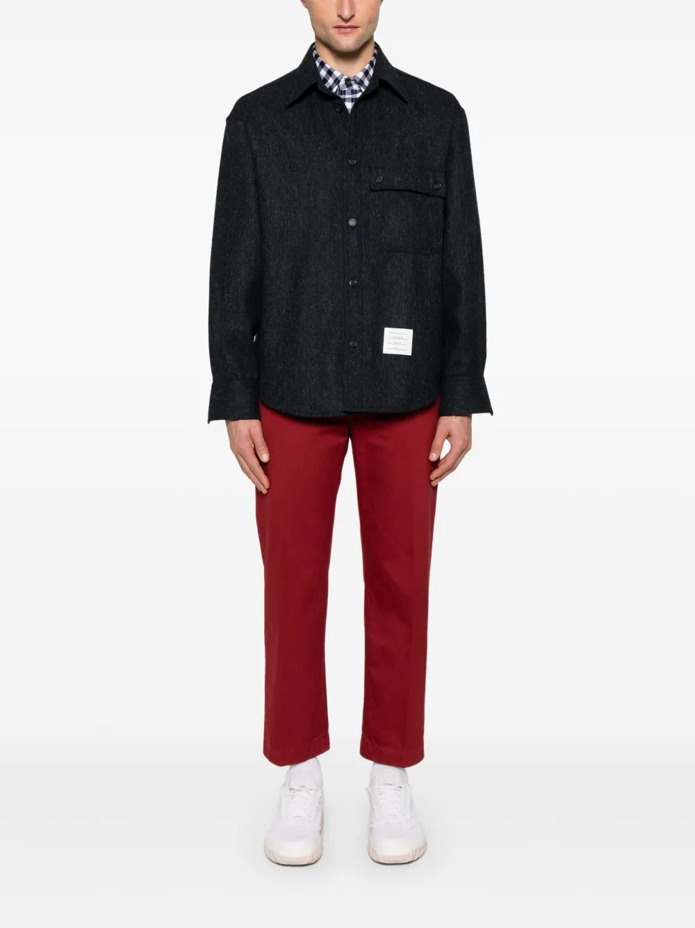 Thom Browne Tweed overhemd Blauw