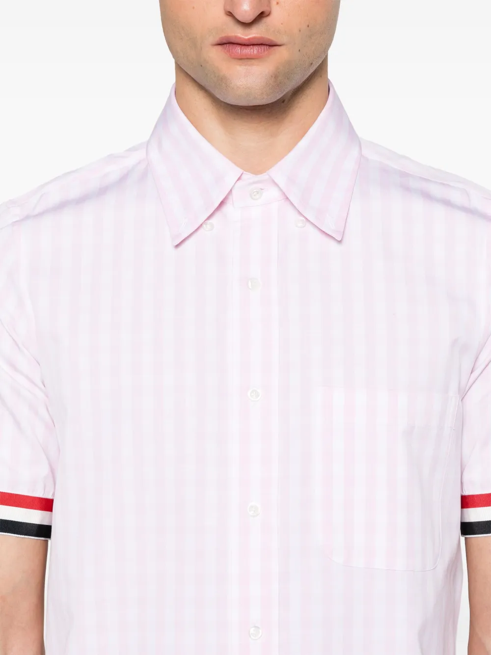 Thom Browne Overhemd met gingham ruit Roze