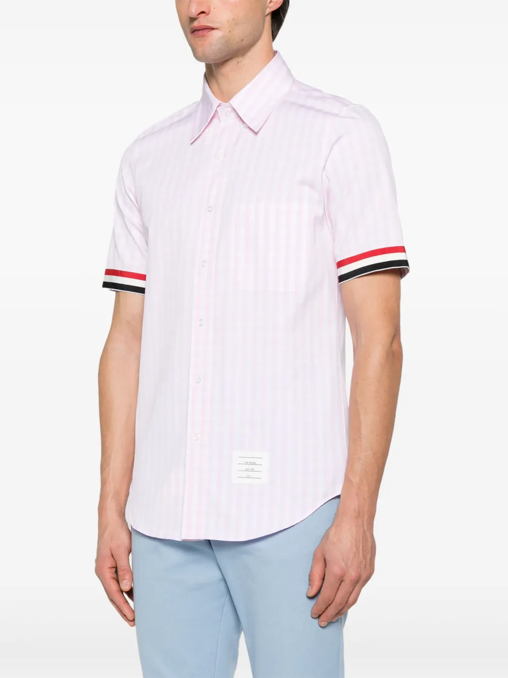 Thom Browne Overhemd met gingham ruit Roze