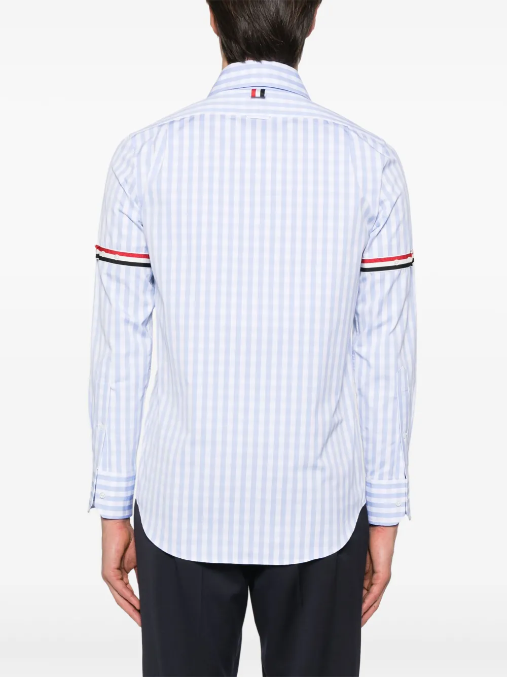 Thom Browne Popeline overhemd met gingham ruit Blauw