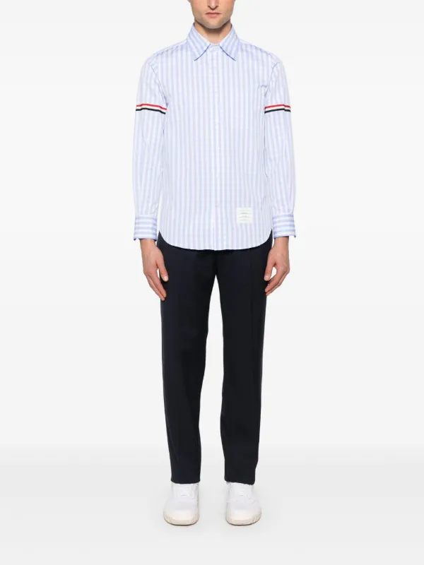 Thom Browne チェック シャツ | ブルー | FARFETCH JP