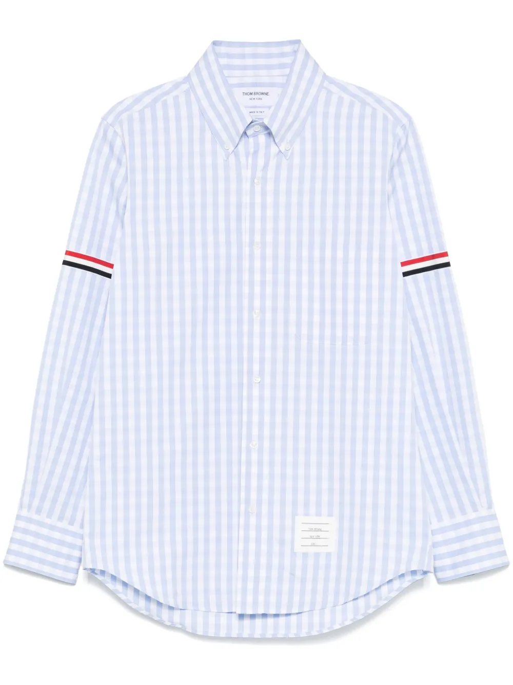 Thom Browne Popeline overhemd met gingham ruit Blauw