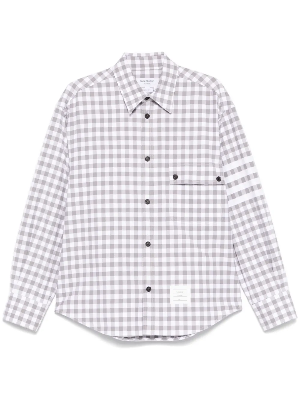 gingham-pattern shirt
