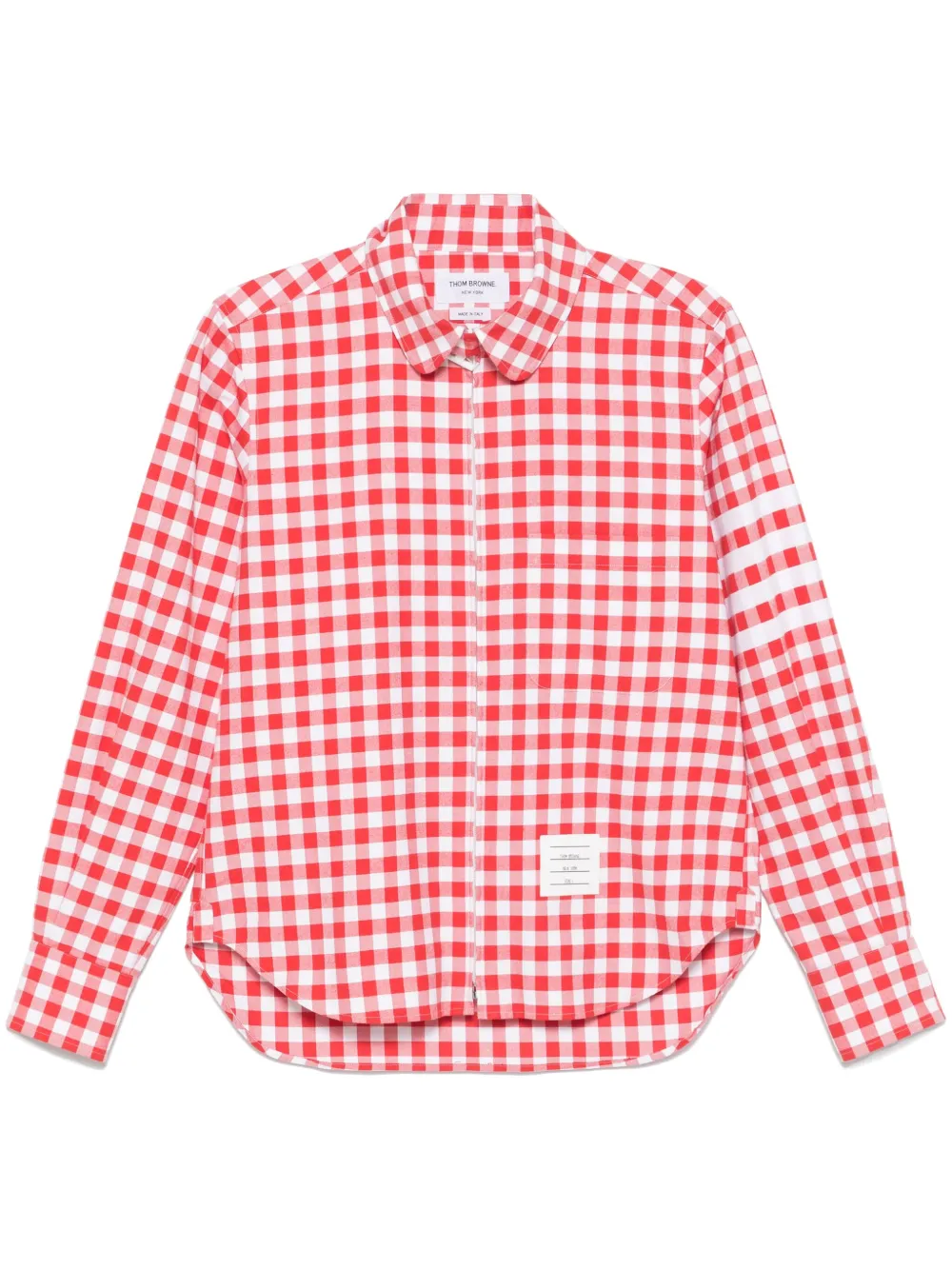 Thom Browne Geruit flanellen overhemd Rood