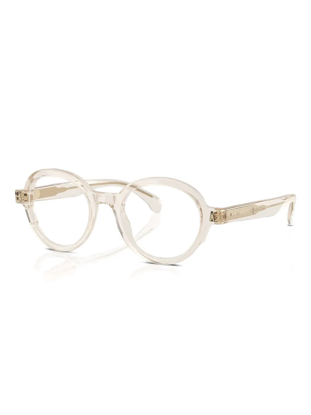 Moncler Eyewear round-frame transparent glasses Beige