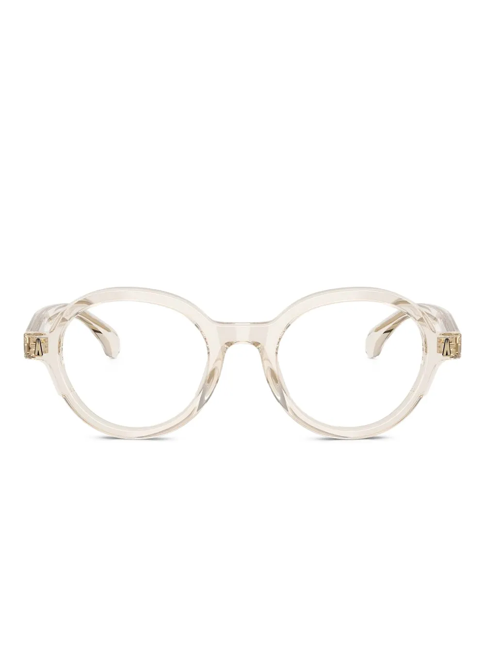 Moncler Eyewear round-frame transparent glasses Beige