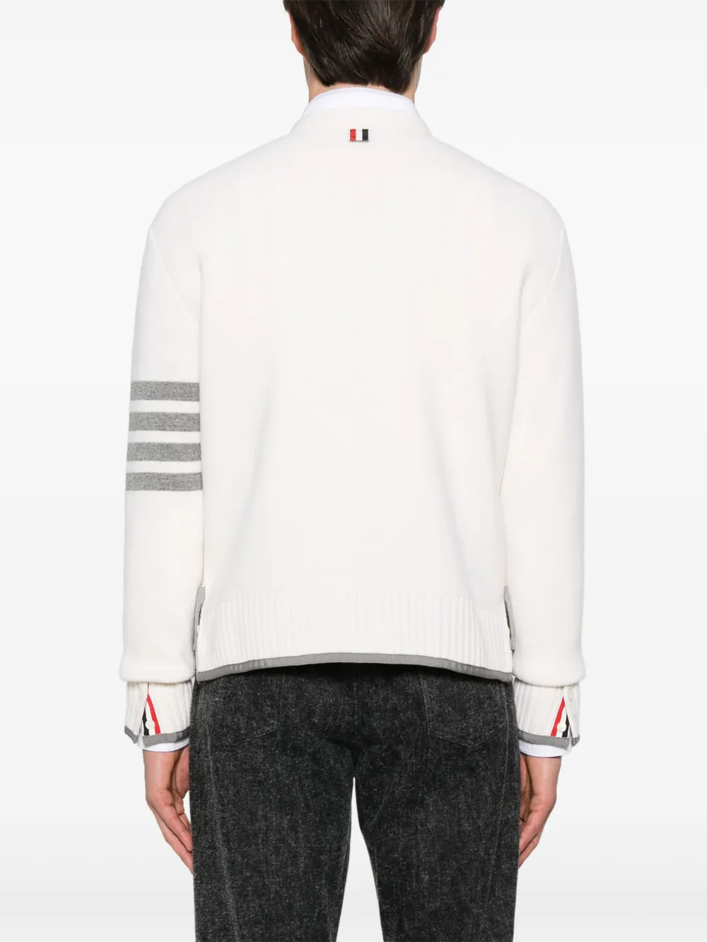 Thom Browne Vest met 4 strepen Wit