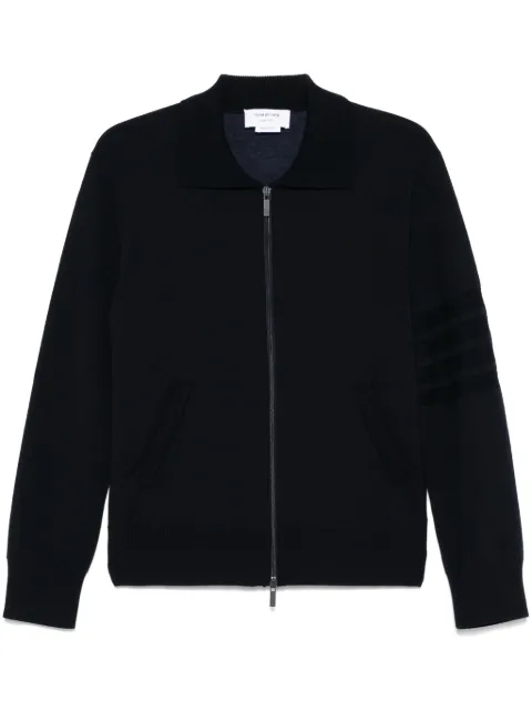 Thom Browne 4-Bar stripe zipped cardigan