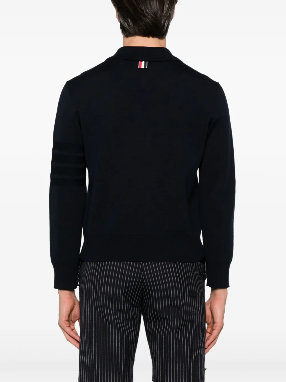 Thom Browne Gestreept vest met rits Blauw