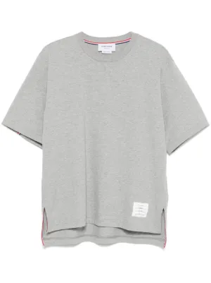 【関税&送料込】Thom Browne Melange Grey Cotton T-Shirt Thom Browne Striped Cotton Shirt | Saks Fifth Avenue