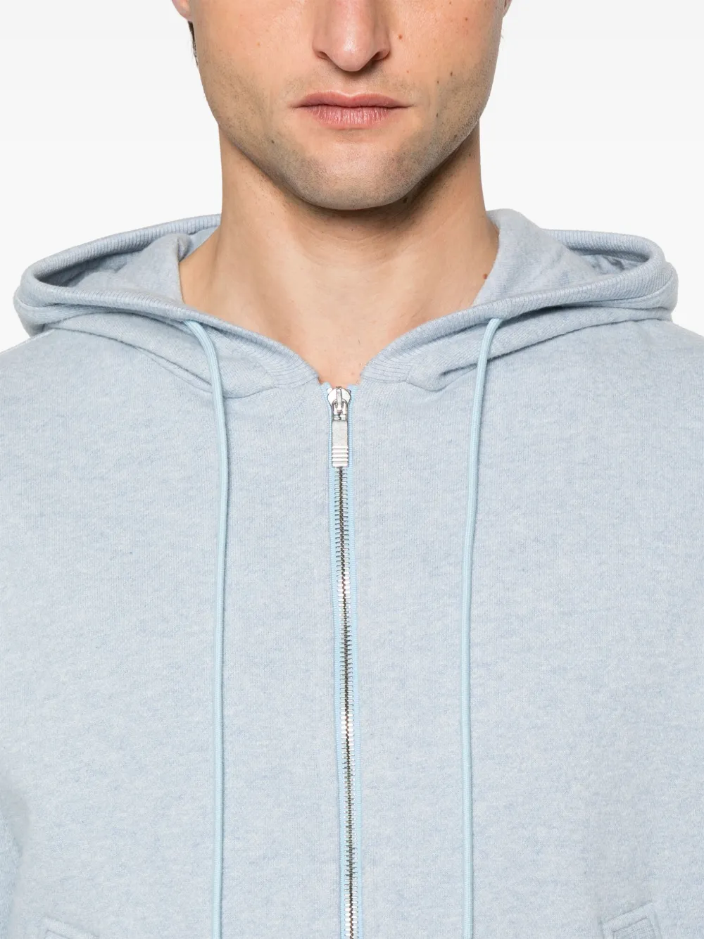 Thom Browne Hoodie met strepen en rits Blauw