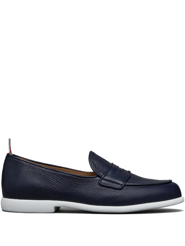 Thom Browne レザーローファー | ブルー | FARFETCH JP