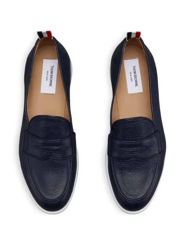 Thom Browne レザーローファー | ブルー | FARFETCH JP