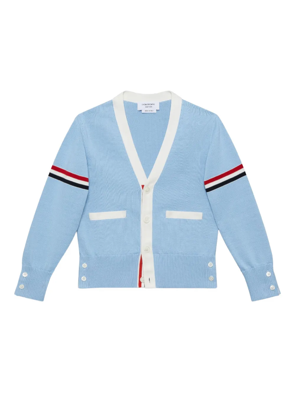 Thom Browne Kids Vest met streepdetails Blauw
